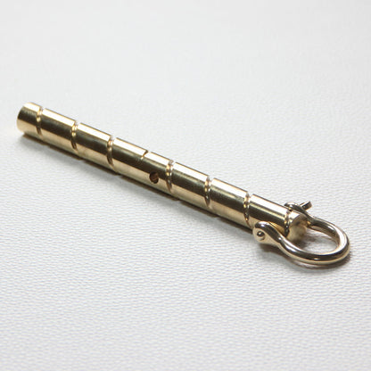 Dual-Hole Patterned Brass Horseshoe Outdoor EDC Tool
