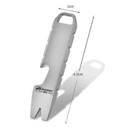 Small Titanium Keychain Bottle Opener Tool for Everyday Use