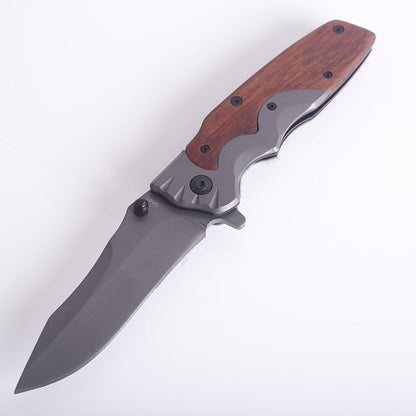 G10 Wood Handle Multi-functional Folding Tool for Outdoor Portable Use