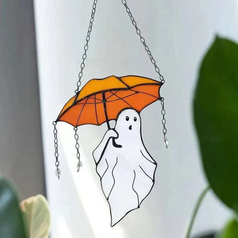 Sun Catchers Ghost Umbrella Halloween Decor