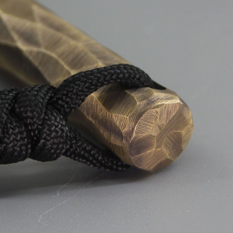 Hand-polished Stone Pit Surface Brass EDC Tool with Vintage Design