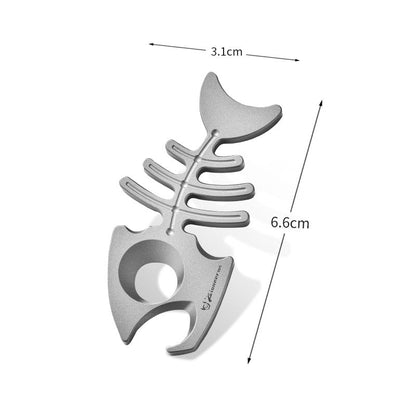 Titanium EDC Tool with Rope Hole and Bottle Opener for Backpack Hanging