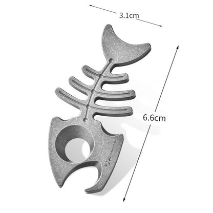 Titanium EDC Tool with Rope Hole and Bottle Opener for Backpack Hanging