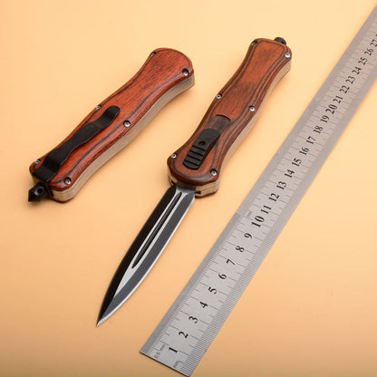 EDC Pocket Tool with Durable Wooden Handle for Camping