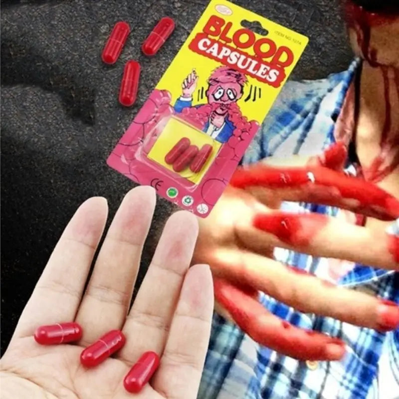 Halloween spoof Realistic Fake Blood Pills for Vampire Capsules