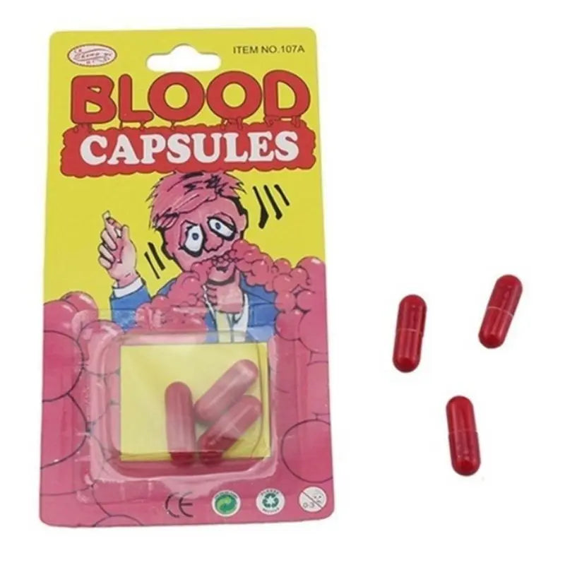 Halloween spoof Realistic Fake Blood Pills for Vampire Capsules