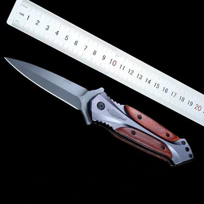 Folding Outdoor Pocket Tool with BM Wood Handle Design