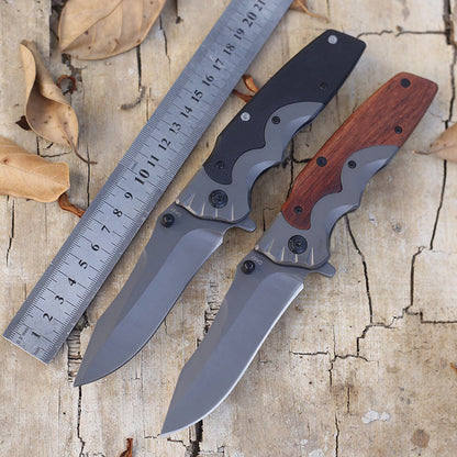 G10 Wood Handle Multi-functional Folding Tool for Outdoor Portable Use