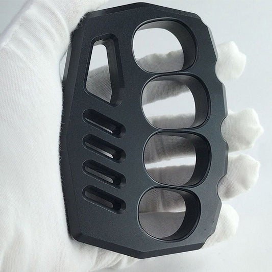 Black Outdoor Tool with Large Rope Hole in Aluminum Design