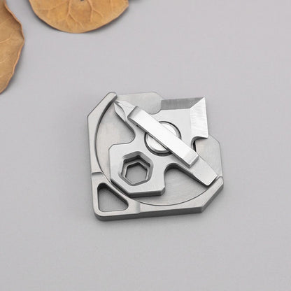 Small Titanium Alloy Multipurpose Keychain and Outdoor Backpack EDC Tool
