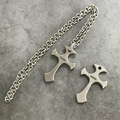 Portable Titanium Cross Pendant for Necklace and Backpack Carry