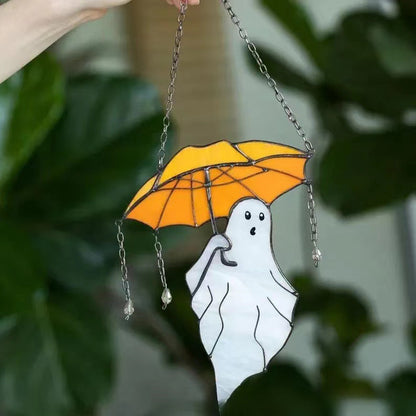 Sun Catchers Ghost Umbrella Halloween Decor