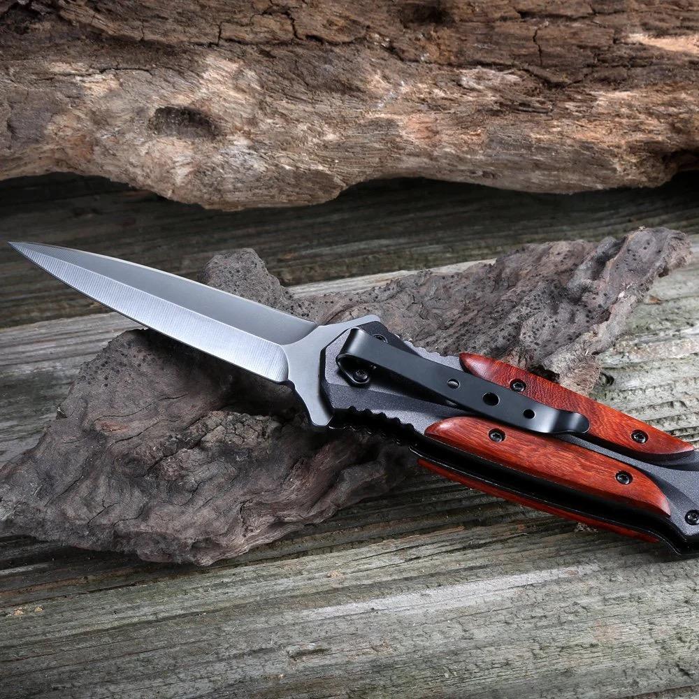 Folding Outdoor Pocket Tool with BM Wood Handle Design