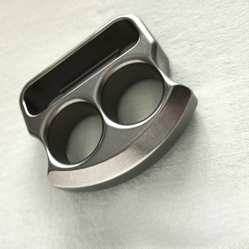 Easy-Carry Titanium Alloy Bottle Opener with Two Holes and Multi-Use Design