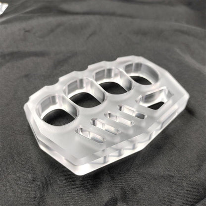 Portable Outdoor Tool in Clear PC with Convenient Black Rope Hole