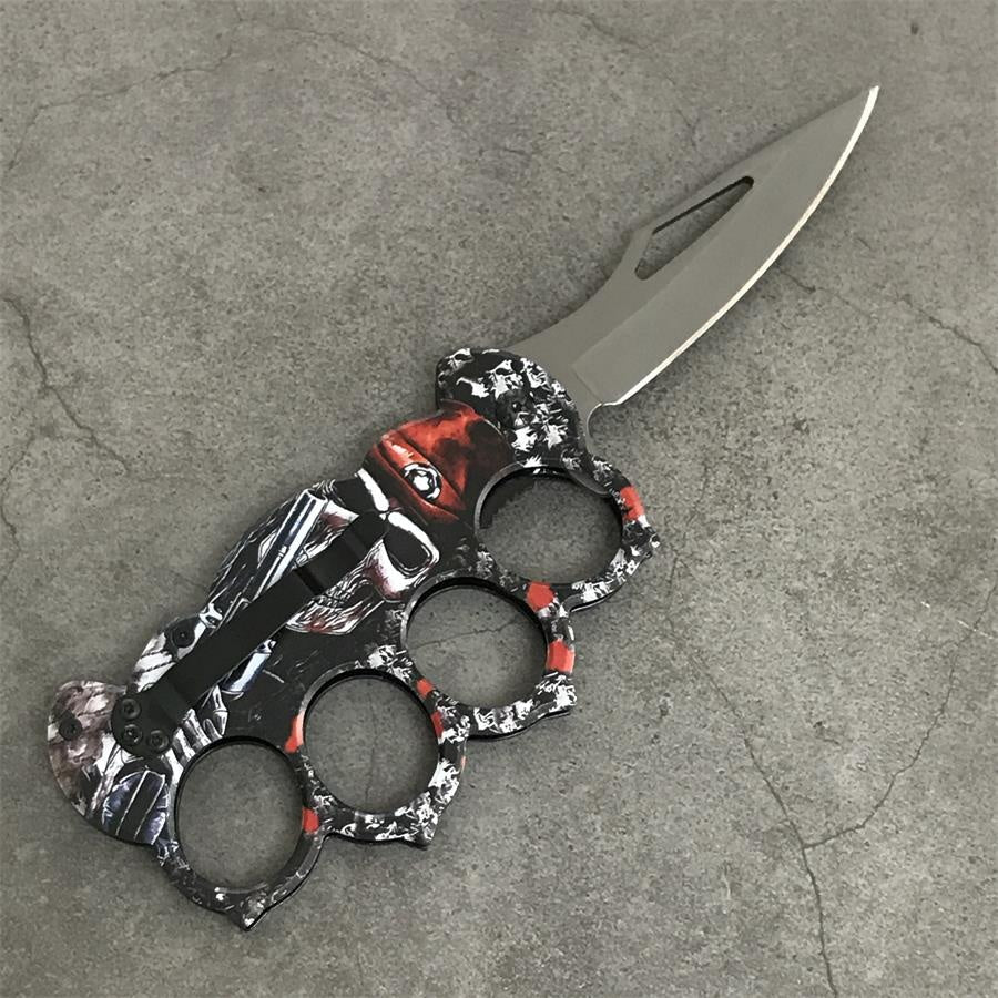 Carbon Steel Handle Outdoor Tool Featuring Folding Structure and Four Holes