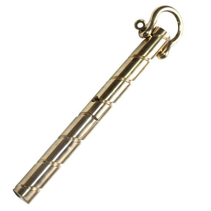 Dual-Hole Patterned Brass Horseshoe Outdoor EDC Tool