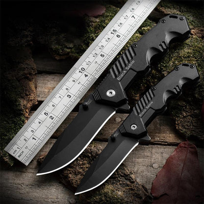 Black Foldable Outdoor Pocket Tool in Small and Large Variants