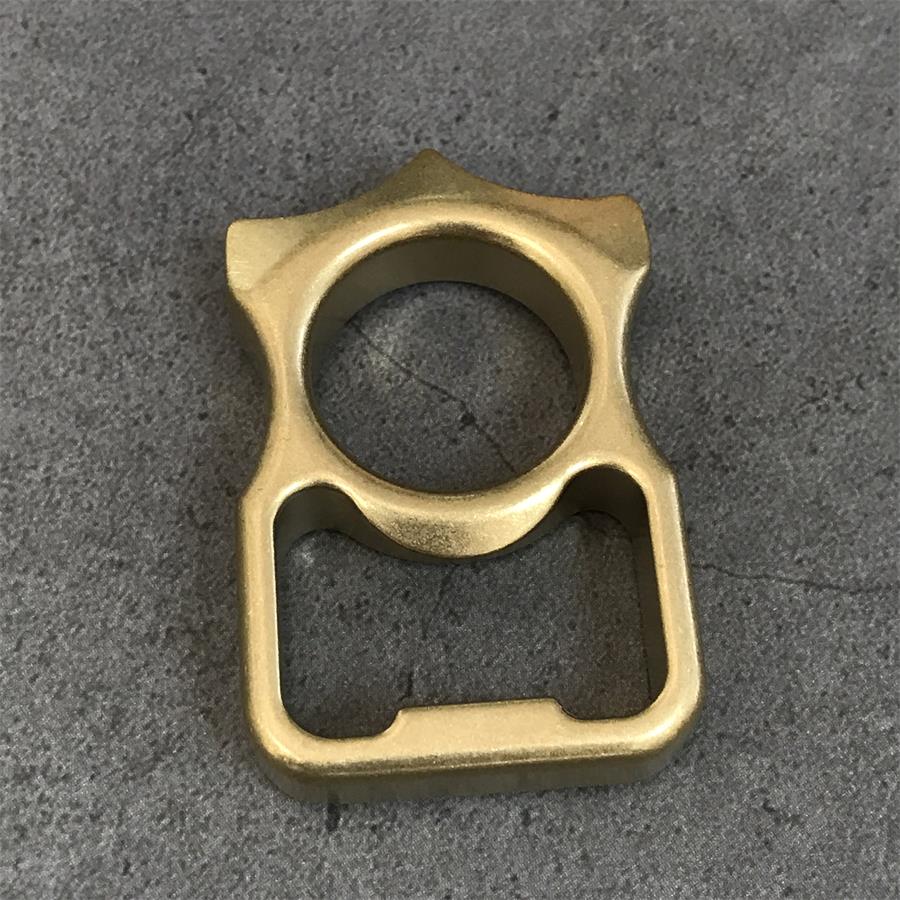 EDC Keychain and Backpack Tool with Stonewashed Brass Bottle Opener