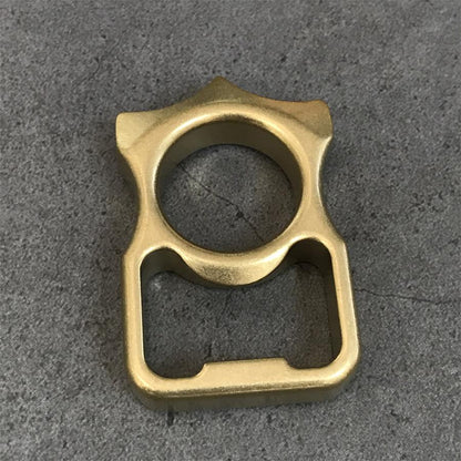 EDC Keychain and Backpack Tool with Stonewashed Brass Bottle Opener