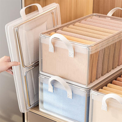 Foldable Clothes Storage Box Organizer Closet Layered Storage Artifact