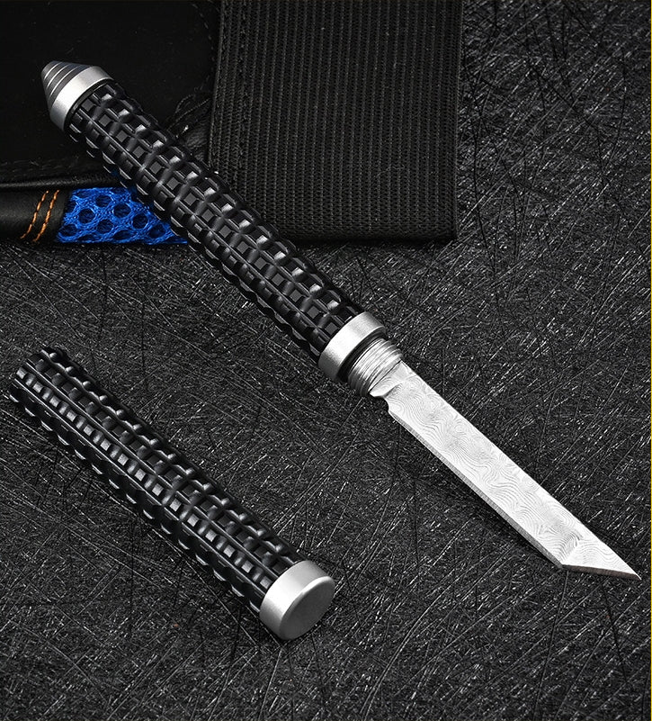 Damascus Patterned Pen Multifunction Pocket Tool