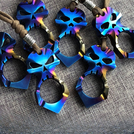 Portable Titanium Skull EDC Outdoor Keychain Tool