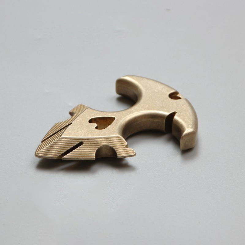 Portable Brass Ornament EDC Keychain Outdoor Backpack Pendant Tool