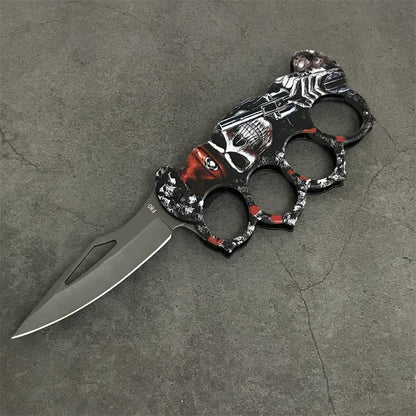 Carbon Steel Handle Outdoor Tool Featuring Folding Structure and Four Holes