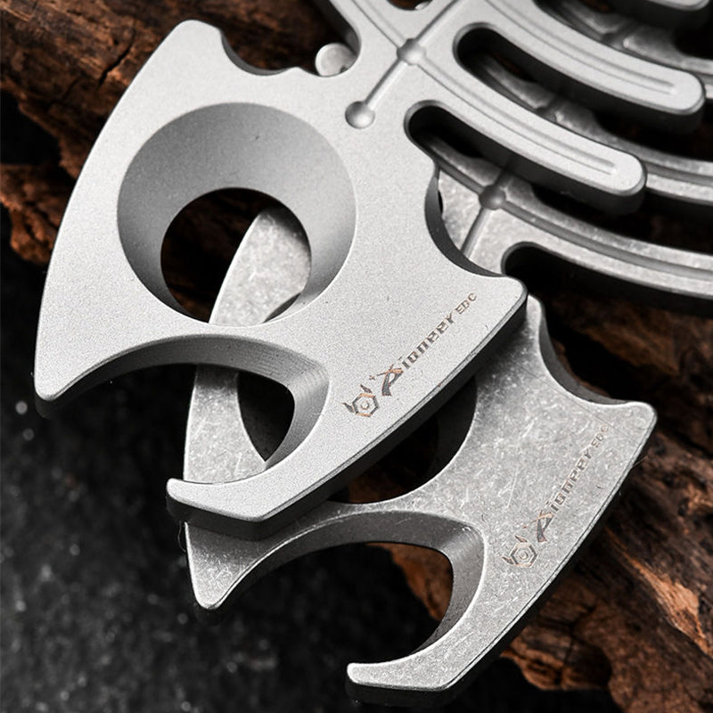 Titanium EDC Tool with Rope Hole and Bottle Opener for Backpack Hanging