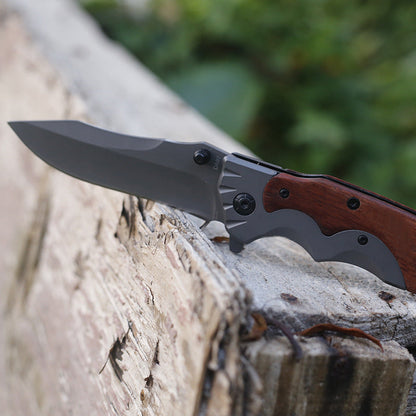 G10 Wood Handle Multi-functional Folding Tool for Outdoor Portable Use
