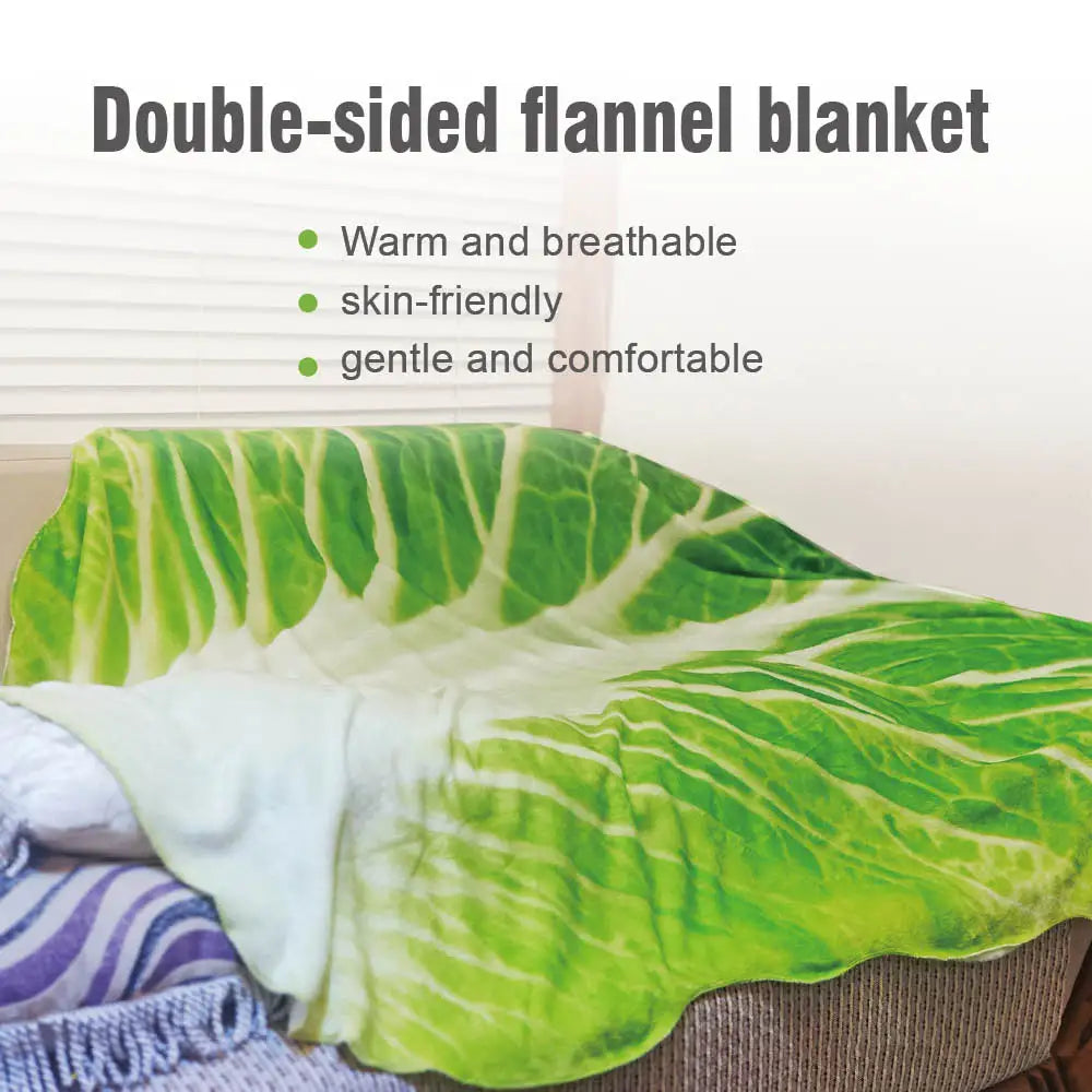 Double-Sided Flannel Cabbage Blanket