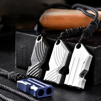 Aluminum Alloy High Audio Outdoor Adventure Survival Whistle