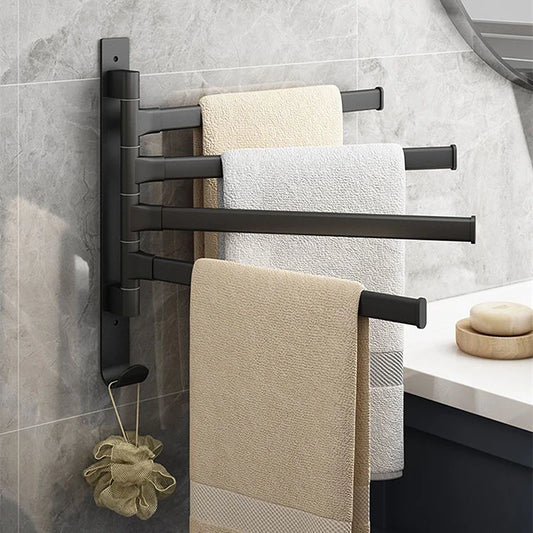 Wall-Mounted Rotatable Towel Rack