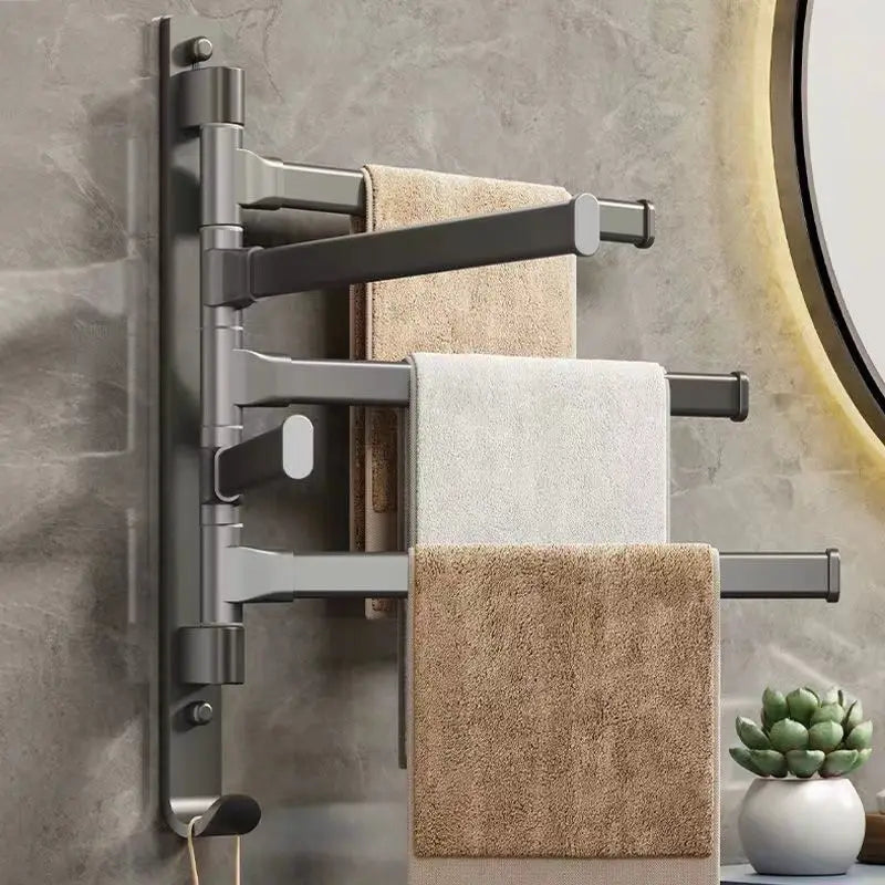 Wall-Mounted Rotatable Towel Rack