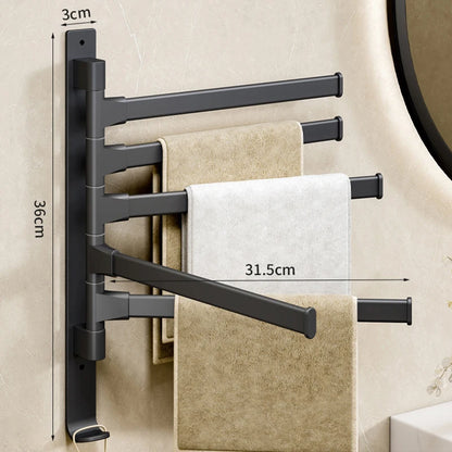 Wall-Mounted Rotatable Towel Rack