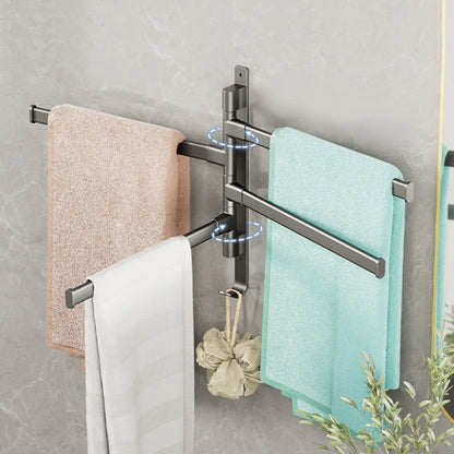 Wall-Mounted Rotatable Towel Rack