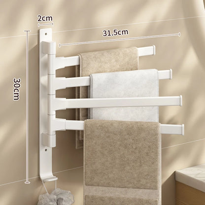 Wall-Mounted Rotatable Towel Rack