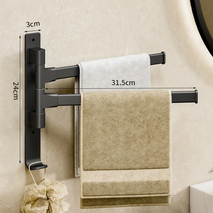 Wall-Mounted Rotatable Towel Rack