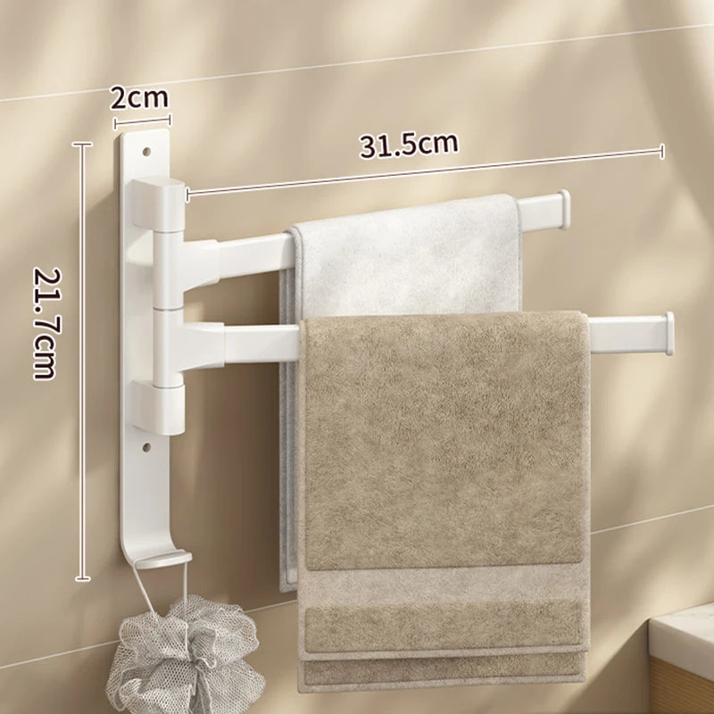 Wall-Mounted Rotatable Towel Rack