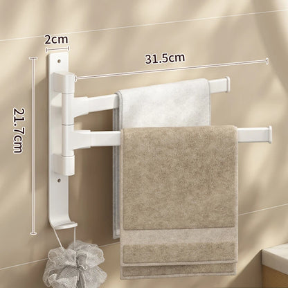 Wall-Mounted Rotatable Towel Rack