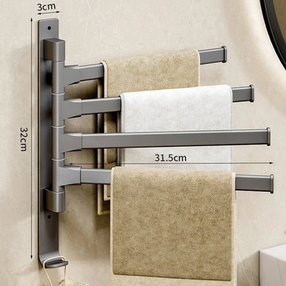 Wall-Mounted Rotatable Towel Rack