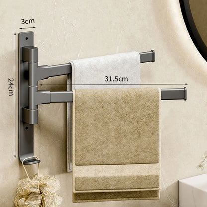 Wall-Mounted Rotatable Towel Rack