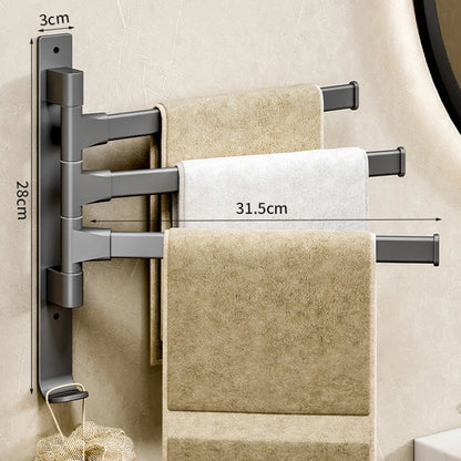 Wall-Mounted Rotatable Towel Rack