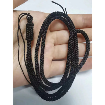 Black lanyard/stainless steel chain