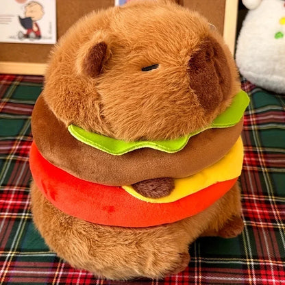 20cm Hamburger-Shaped Capybara Plush Toy