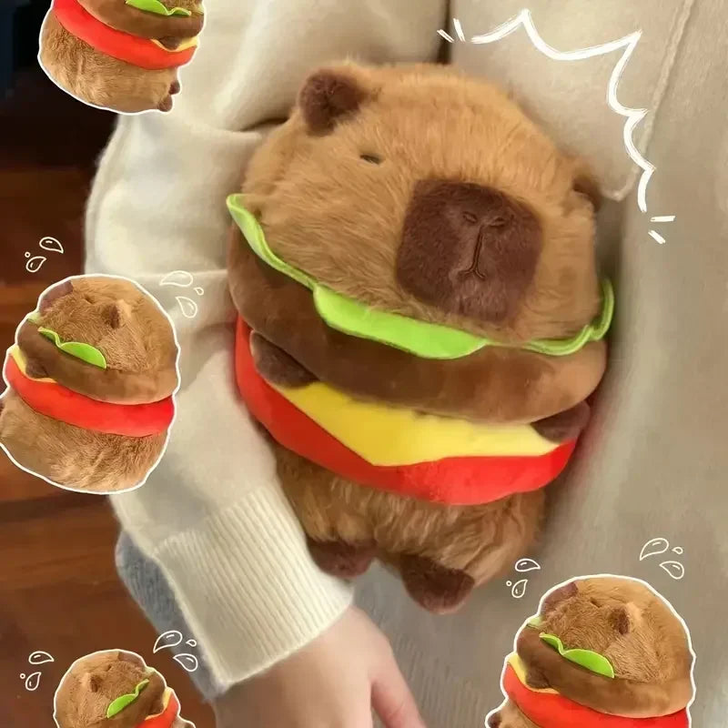 20cm Hamburger-Shaped Capybara Plush Toy