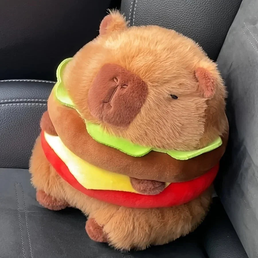 20cm Hamburger-Shaped Capybara Plush Toy