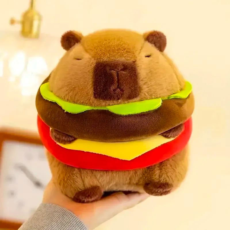 20cm Hamburger-Shaped Capybara Plush Toy