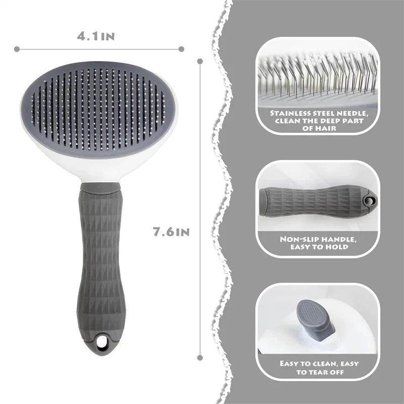 Non-Slip Pet De-Shedding Comb